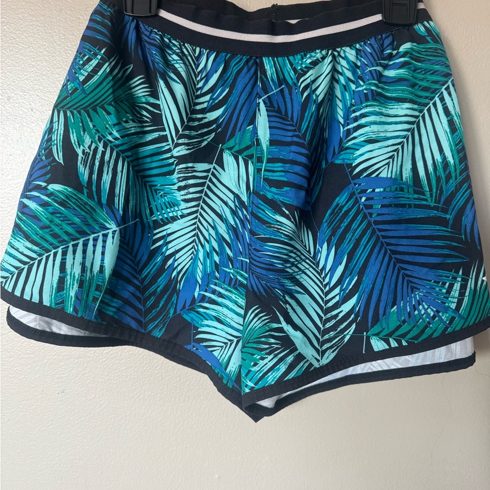 EUC Tropical Leaf Print Patterned Women's Shorts L Large